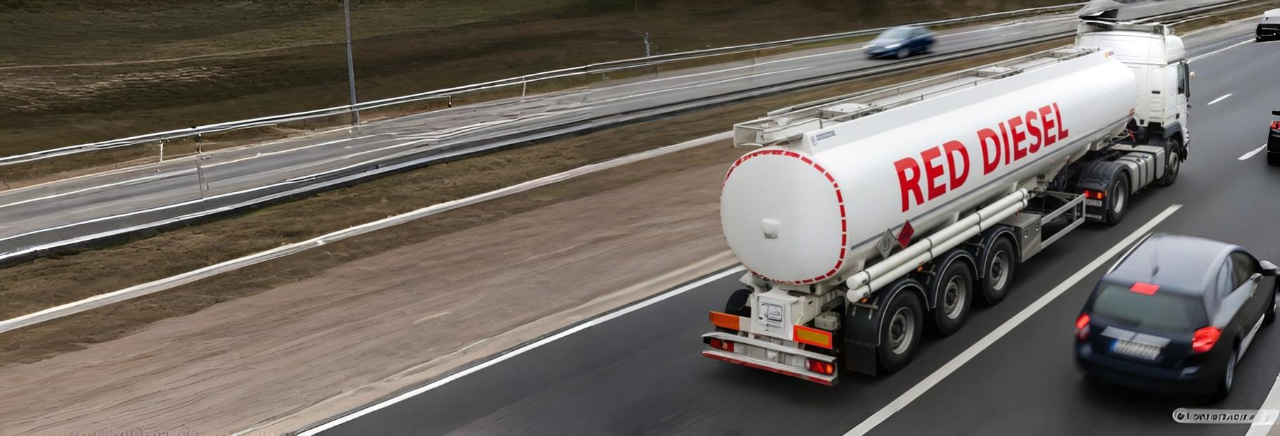 Red Diesel Fuel tanker